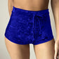 Kinky Cloth Shorts Blue / L Velvet Drawstring Shorts