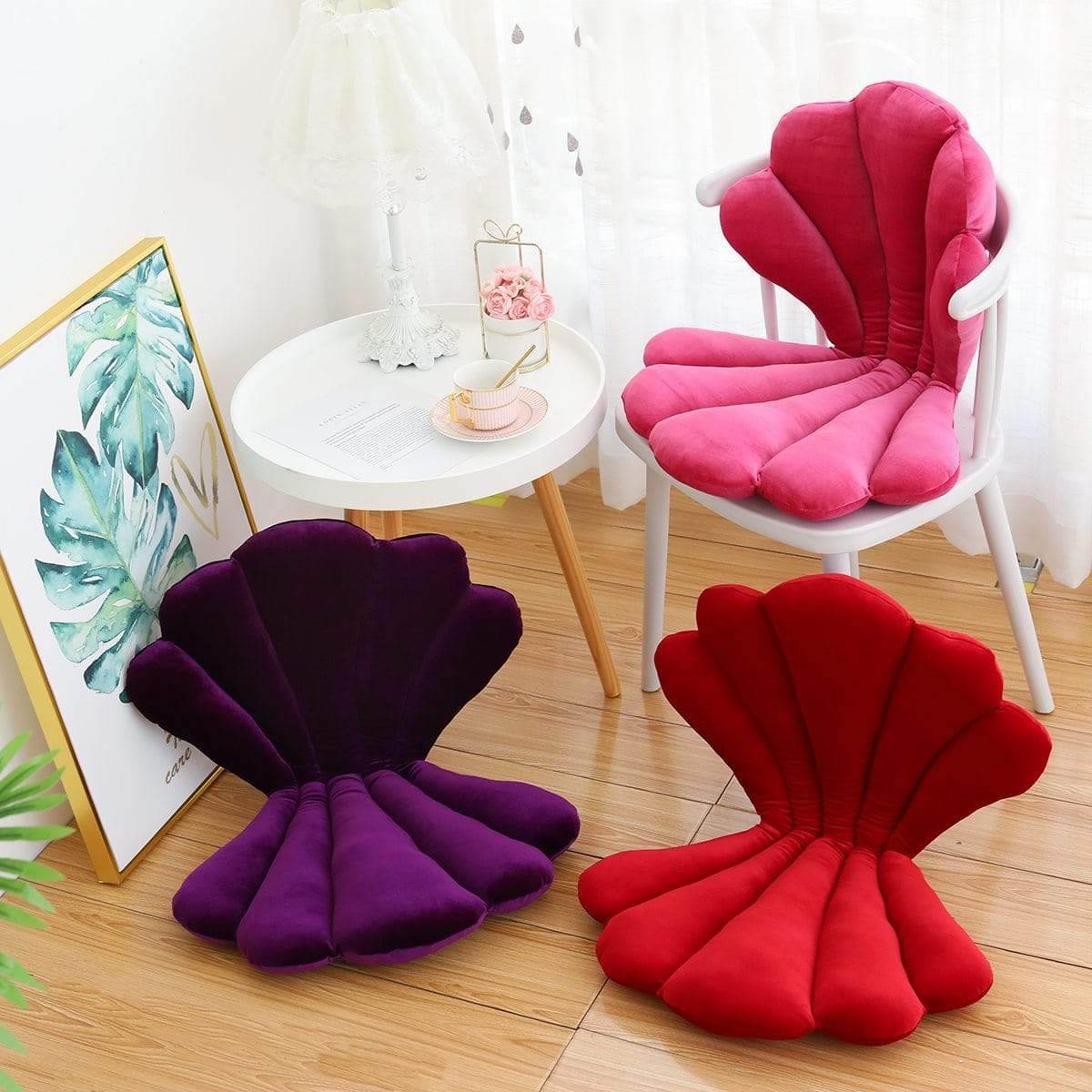 Kinky Cloth 100001765 Velvet Seashell Chair Seat Cushion
