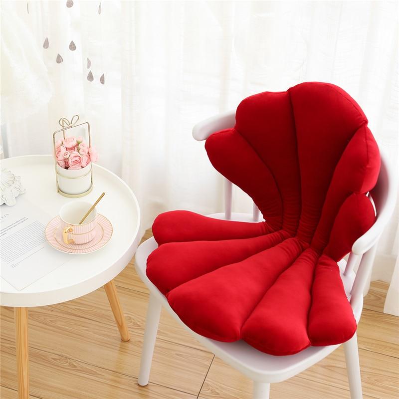 Kinky Cloth 100001765 Red / 75X50X6cm Velvet Seashell Chair Seat Cushion