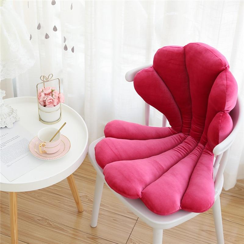 Kinky Cloth 100001765 Rose / 75X50X6cm Velvet Seashell Chair Seat Cushion