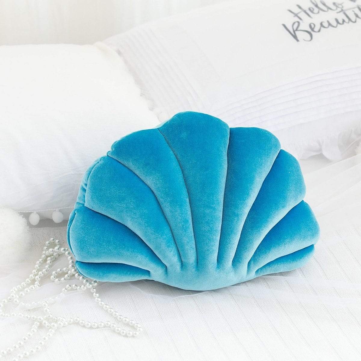 Kinky Cloth 100001765 Blue / 34X25cm Velvet Seashell Pillow