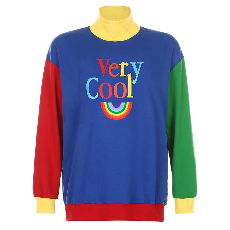 Kinky Cloth 200000348 Patchwork / S Very Cool Patchwork Turtleneck Sweatshirt