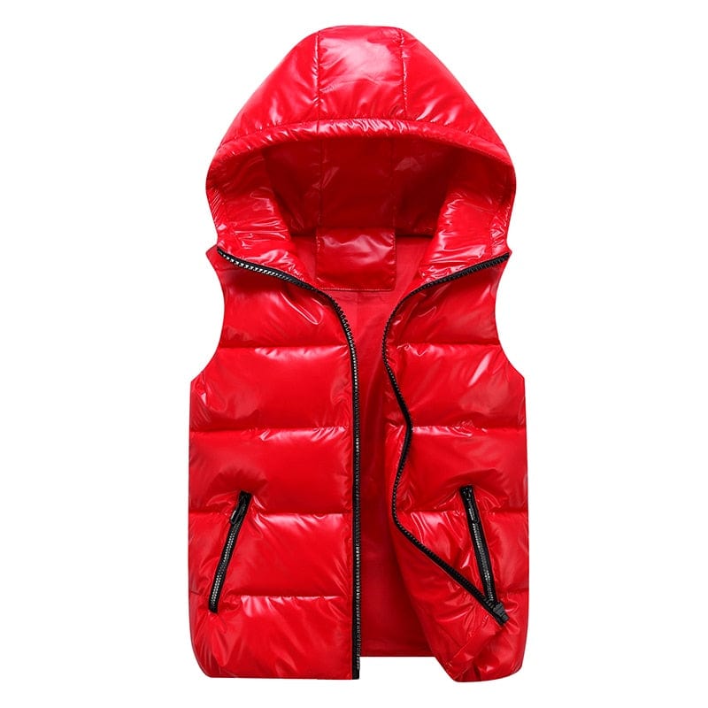 Kinky Cloth Red / M Vest Padded Hooded Jacket