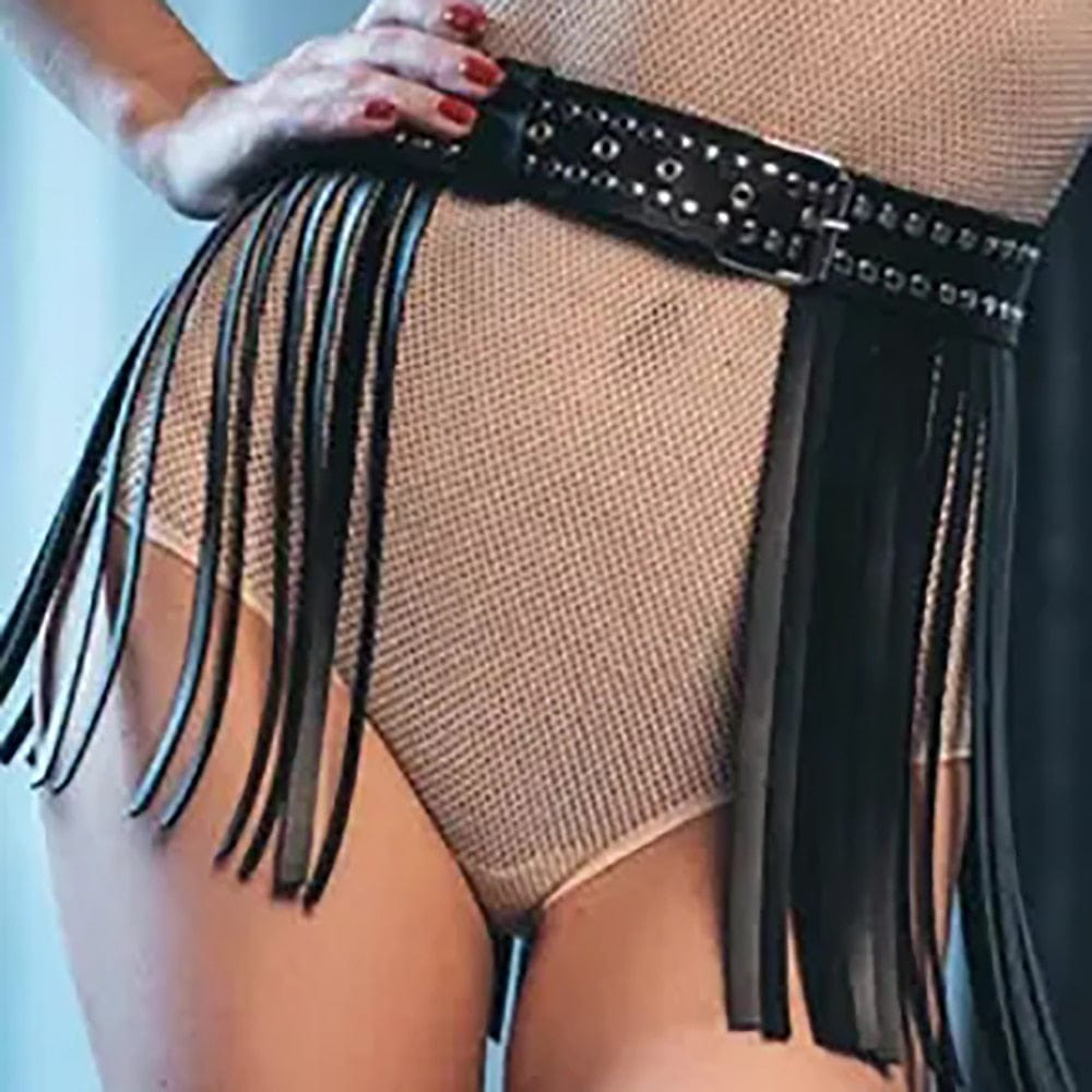 Kinky Cloth Waist Belt Harness Leather Skirt