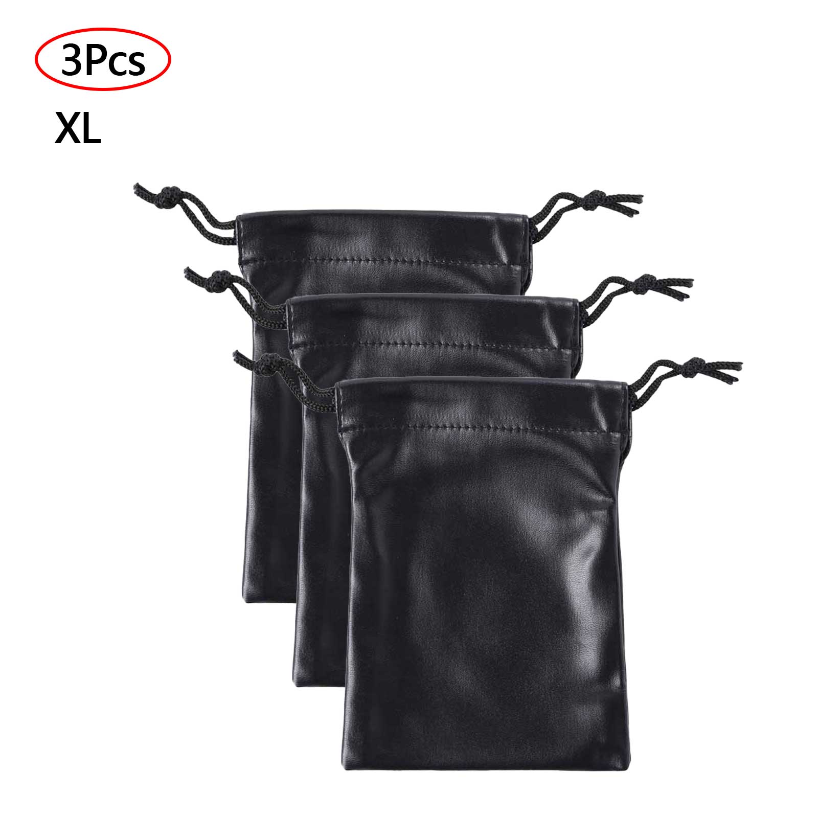 Kinky Cloth 200345142 XL Waterproof PU Leather Drawstring Storage Bag 3 Pcs