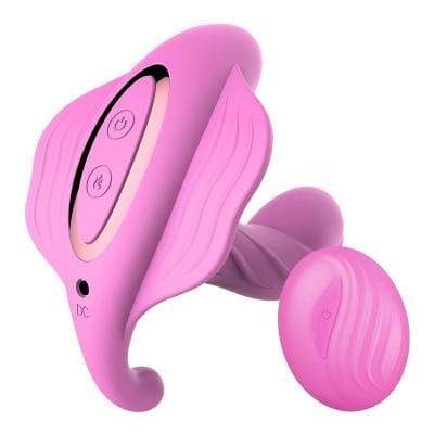 Kinky Cloth 200001516 pink Wearable Dildo Vibrator Combo with Remote Control