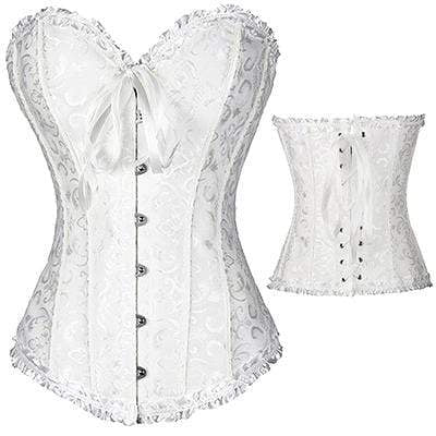 White Gothic Plus Size Corset Comfortable – Kinky Cloth