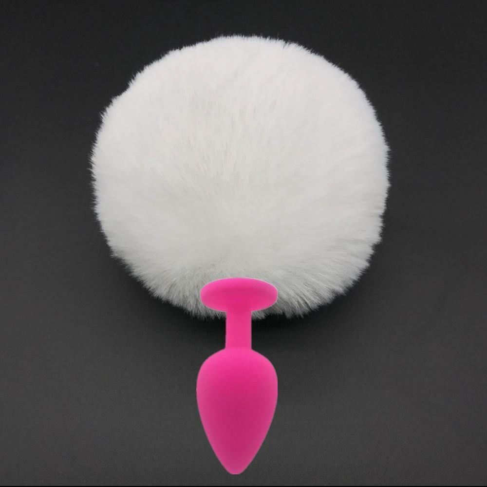 Kinky Cloth 200345142 Big 103 White Poof Ball Rabbit Tail Plug