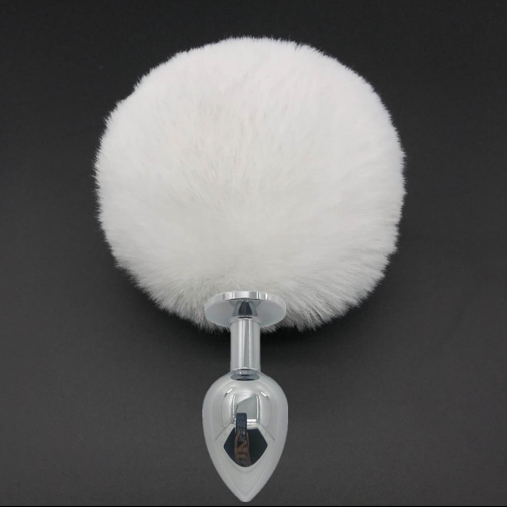 Kinky Cloth 200345142 Big 112 White Poof Ball Rabbit Tail Plug