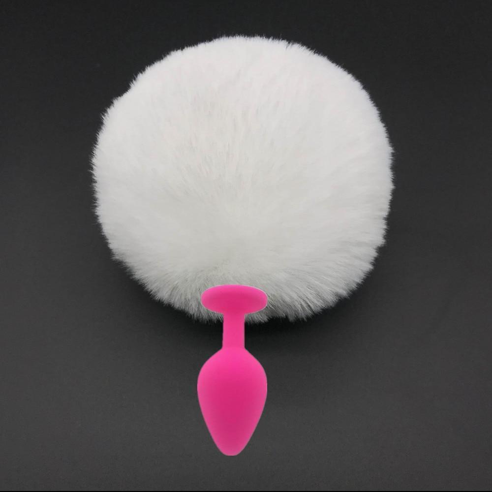Kinky Cloth 200345142 Medium 102 White Poof Ball Rabbit Tail Plug