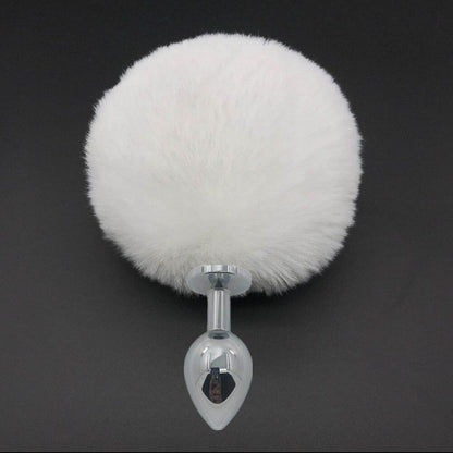 Kinky Cloth 200345142 Medium 111 White Poof Ball Rabbit Tail Plug