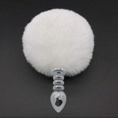 Kinky Cloth 200345142 Medium 117 White Poof Ball Rabbit Tail Plug