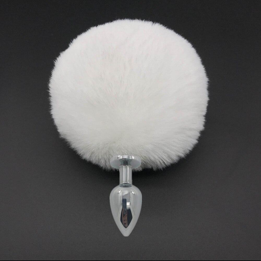 Kinky Cloth 200345142 Small 110 White Poof Ball Rabbit Tail Plug