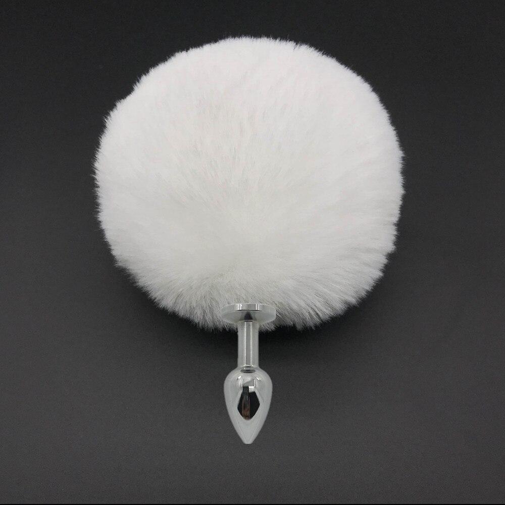 Kinky Cloth 200345142 Very Small 127 White Poof Ball Rabbit Tail Plug