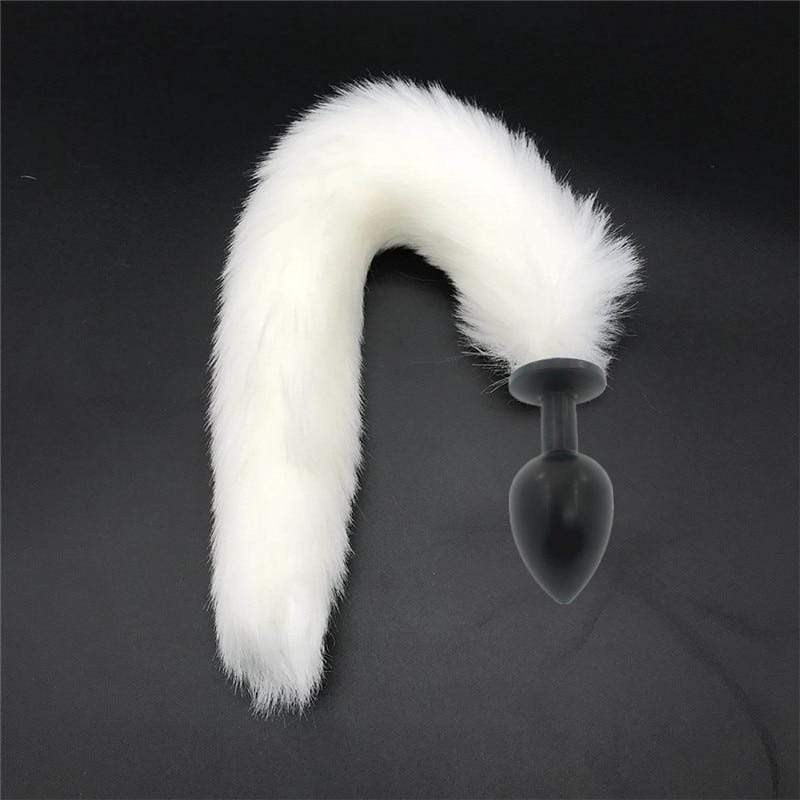 Kinky Cloth 200345142 Big 121 White Snow Fox Tail Plug