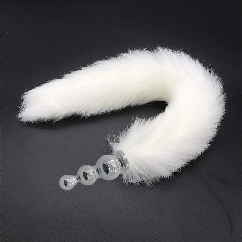 Kinky Cloth 200345142 White Snow Fox Tail Plug