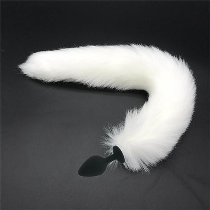 Kinky Cloth 200345142 Medium 108 White Snow Fox Tail Plug