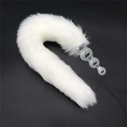 Kinky Cloth 200345142 Novice 124 White Snow Fox Tail Plug