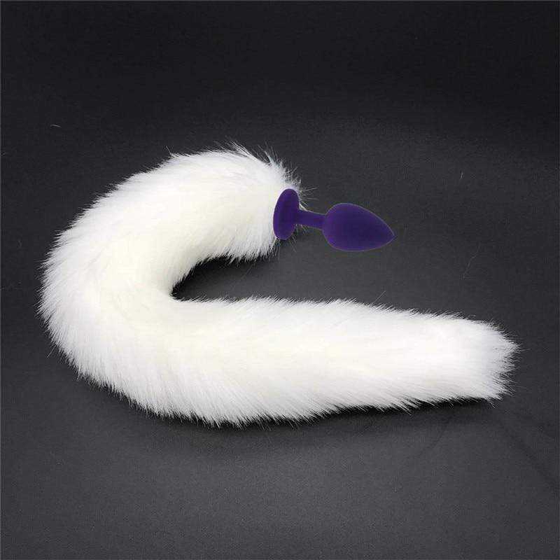Kinky Cloth 200345142 Small 104 White Snow Fox Tail Plug