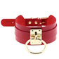 Kinky Cloth Red Wide Band Ring Collar