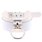 Kinky Cloth White Wide Band Ring Collar