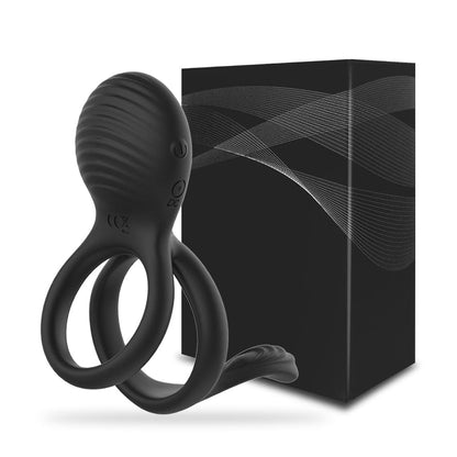 Kinky Cloth Black - No Remote-BOX / China Wireless Cockring Vibrator