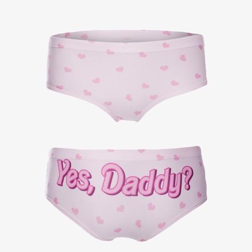 Kinky Cloth Yes Daddy Hearts Panties