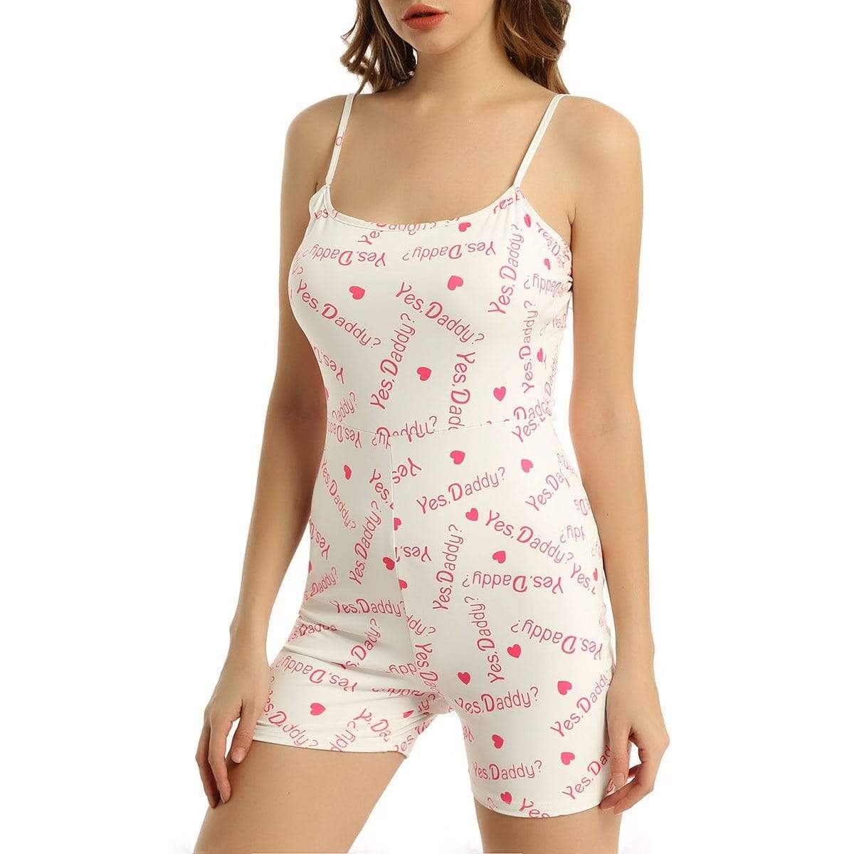 Kinky Cloth 201235002 YES DADDY Print Nightwear Jumpsuit