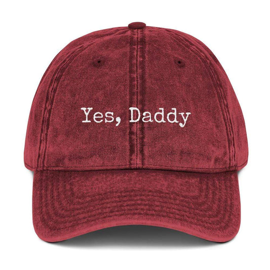Kinky Cloth accessories Maroon Yes Daddy Vintage Cotton Twill Cap