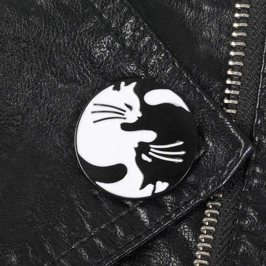 Kinky Cloth Accessories Yin Yang Kitty Cat Enamel Pin