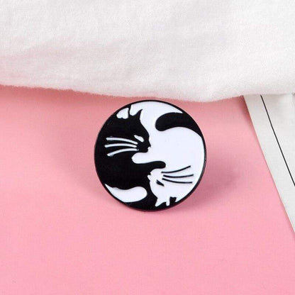 Kinky Cloth Accessories Yin Yang Kitty Cat Enamel Pin