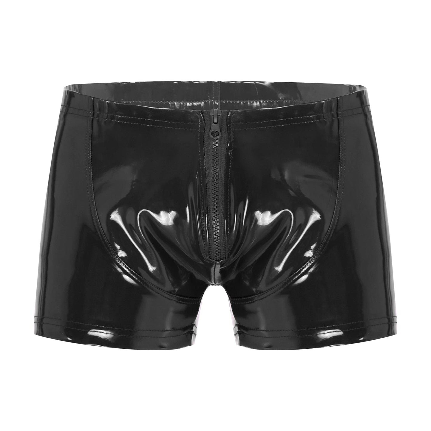 Kinky Cloth Black / M / 1pc Zipper Front Boxer Briefs Shorts